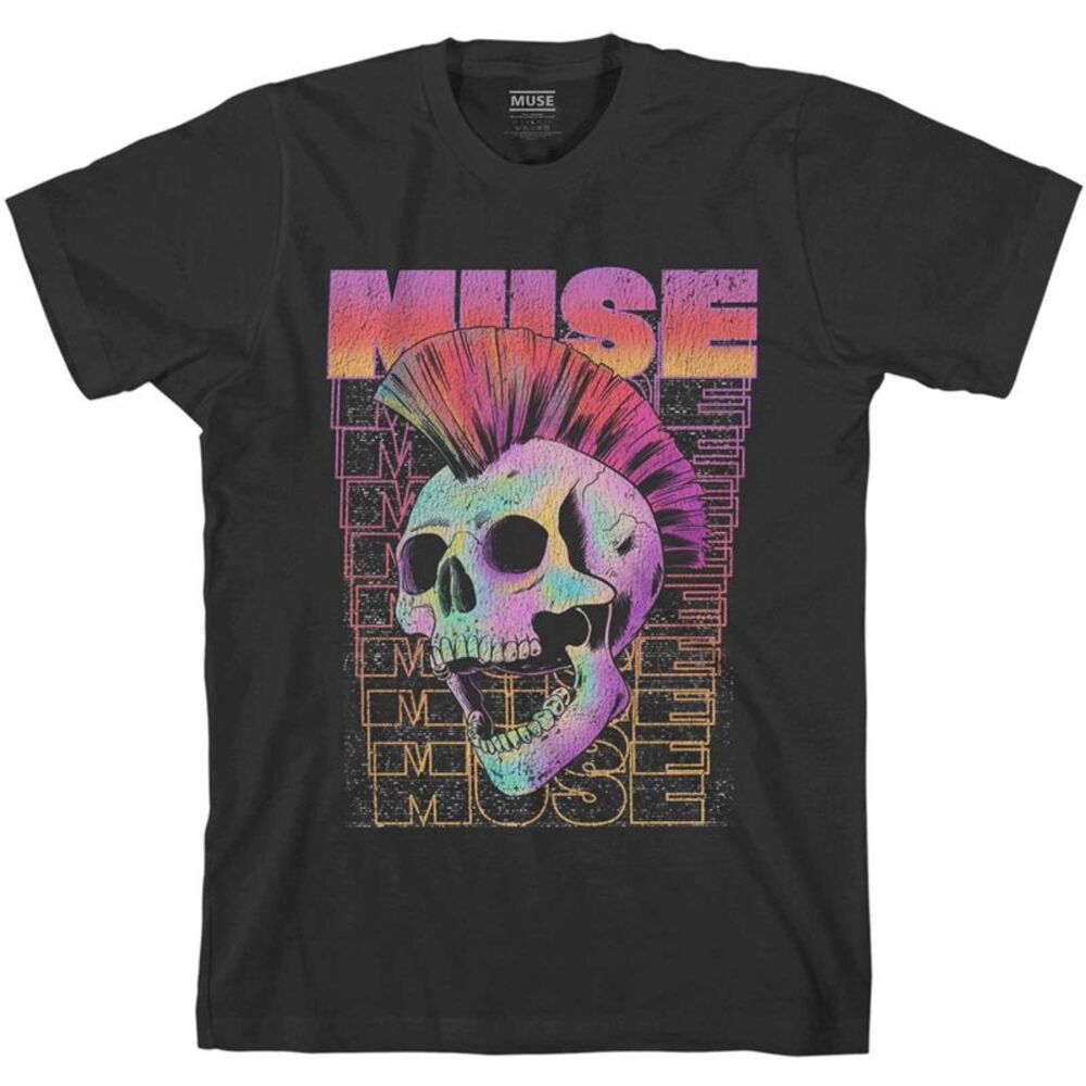 Muse Unisex Adult Mohawk Cotton T-Shirt / Black